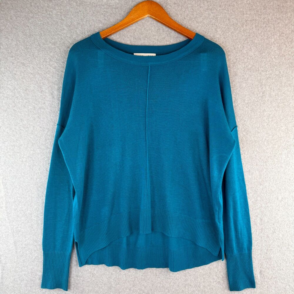John + Jenn Anthropologie Aqua Blue Lightweight Casual Long Sleeve Sweater PS